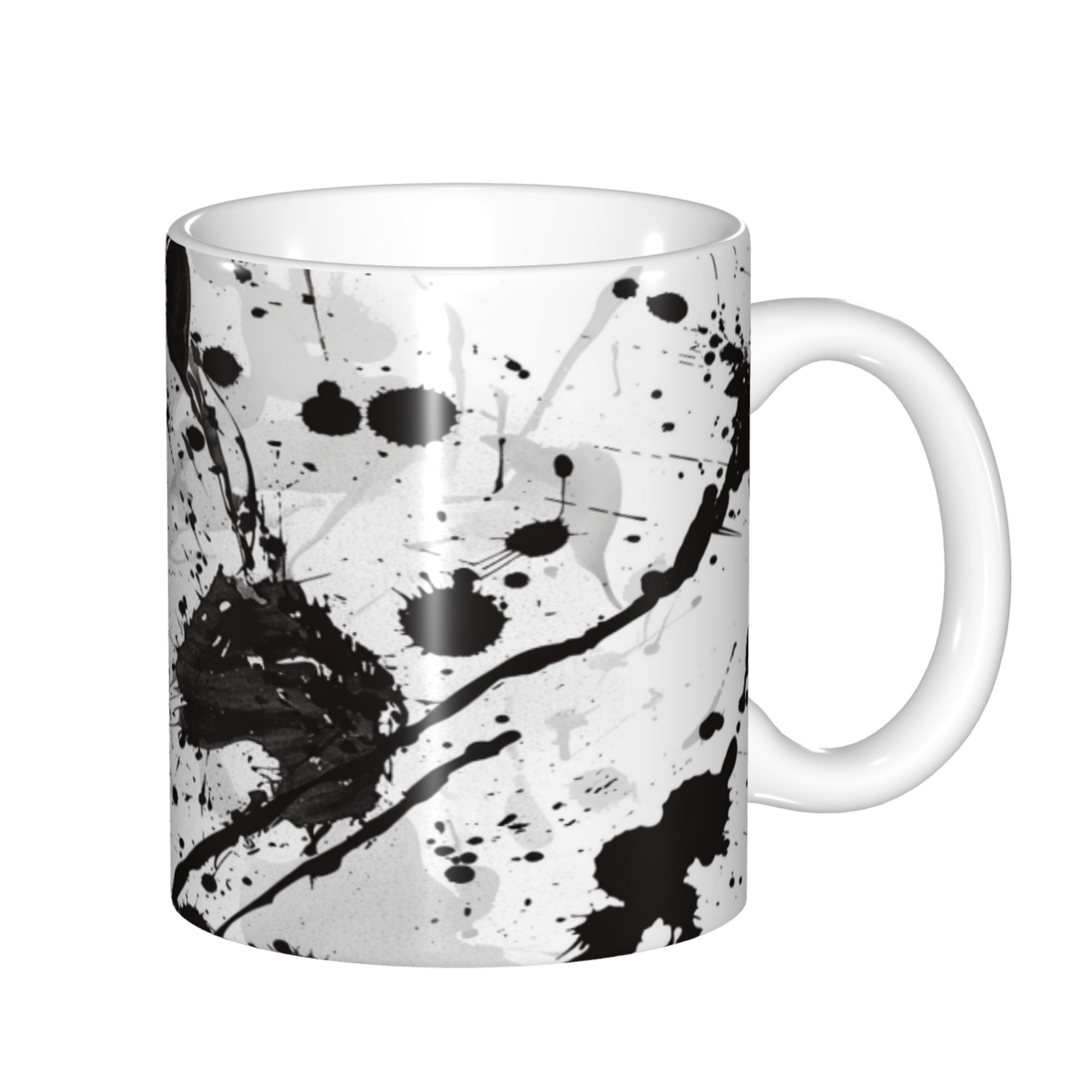 Modern Ink Splash Art Ceramic Mug