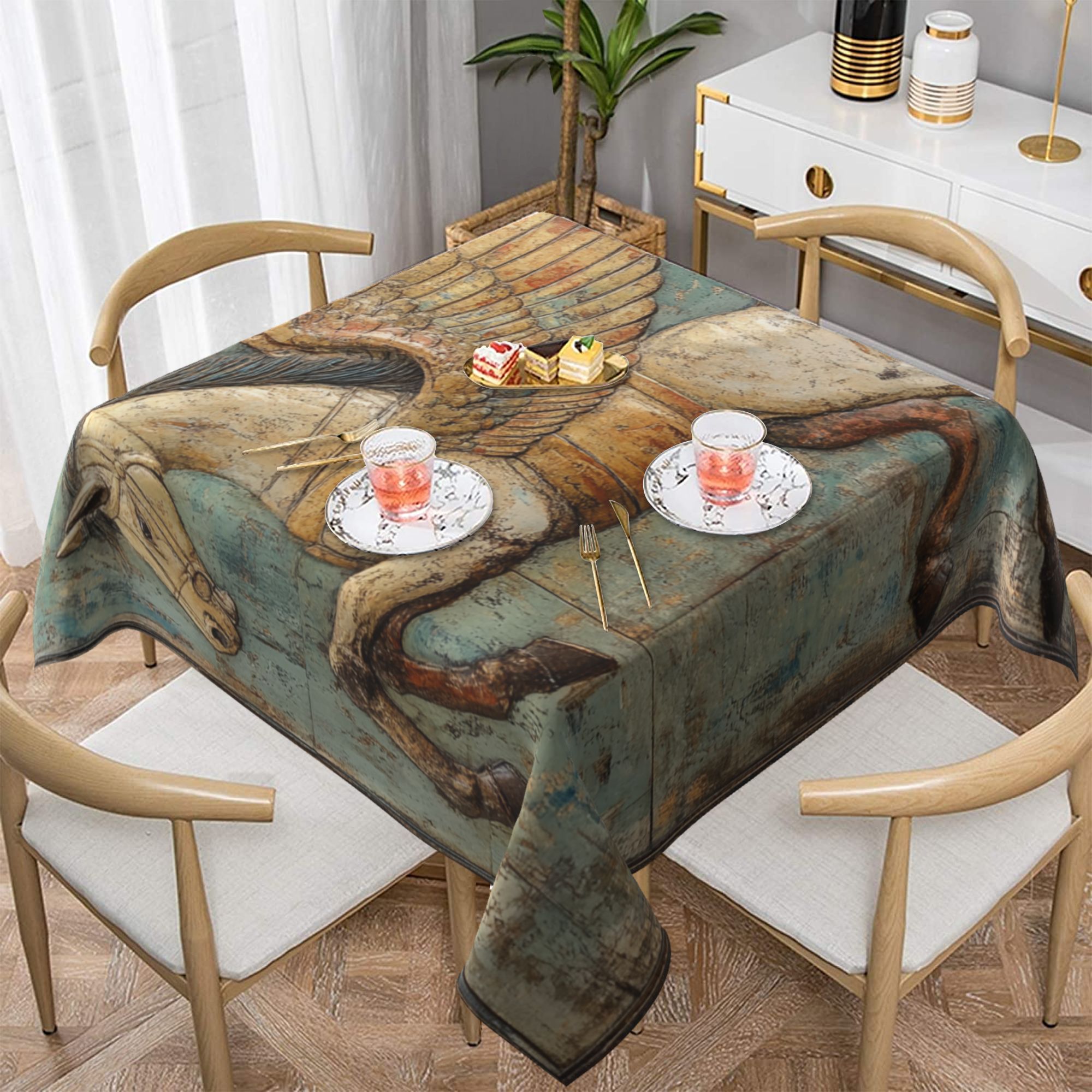 Vintage Art Pattern Waterproof Tablecloth